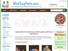 Tablet Screenshot of birdtoyparts.com